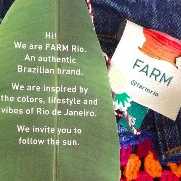 HP⭐️Farm Rio Crochet Square High Rise Denim Shorts - Picture 8 of 10